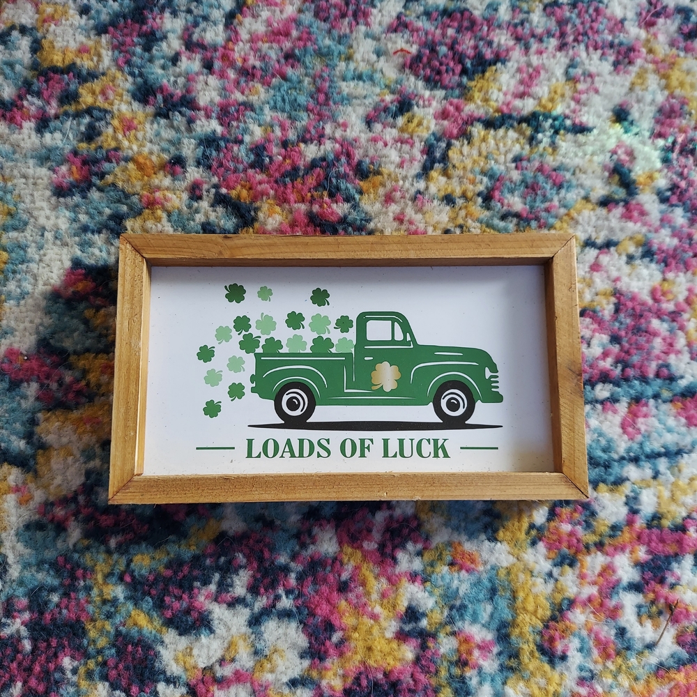Loads of Luck Wall Art with Green Truck